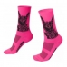 Meia De Ciclismo Corrida Hupi Rock rosa neon