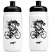 2x Garrafas Caramanhola Ciclismo Bike PTK Squeeze Branca