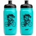 2x Garrafas Caramanhola Ciclismo Bike PTK Squeeze Verde