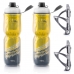 2x Garrafas Caramanhola Térmica com Suporte 700ml PTK Amarelo