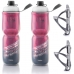 2x Garrafas Caramanhola Térmica com Suporte 700ml PTK Rosa