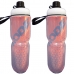 2x Garrafas Caramanhola Termica 700ml Kode Bike Mtb Speed Laranja/Azul