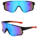 Óculos De Ciclismo Mtb Estrada Esporte 3 Lentes Vermelho/Azul Espelhado