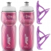 2x Garrafas Térmica Ciclismo com Suporte Bike 600ml Bike Pink