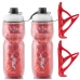 2x Garrafas Térmica Ciclismo com Suporte Bike 600ml Bike Vermelho