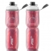 2x Garrafas Caramanhola Ciclismo Térmica 700ml Line PTK Vermelho