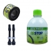 Kit Tubeless Arstop Selante 300ml + Válvulas Preto + Fita 