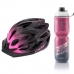 kit Capacete Ciclismo Mtb Raptor3 Tsw Bike garrafa Termica Pink