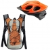 Capacete Ciclismo Flash Ptk Mochila Hidratação Bike Laranja