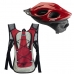 Capacete Ciclismo Flash Ptk Mochila Hidratação Bike Vermelho