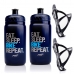 2x Garrafas Caramanhola C/ Suporte Ciclismo Bike Ptk Repeat 