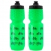 2x Garrafa Caramanhola Bike Esporte Hupi Pullo 750ml Squeeze Verde Neon