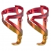 2x Suporte Caramanhola Garrafa Ciclismo Rockbros Galvanizado Vermelho