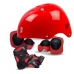 Capacete Infantil Rava Little Child Kit Joelheira Cotoveleira