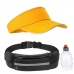 Kit Corrida Viseira Boné Cinto Hidratação Triathlon Amarelo