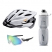 Capacete Ciclismo Caramanhola Térmica Óculos Ptk Bike Branco