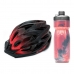 Kit Capacete Tsw Ciclismo Garrafa Térmica Squezze Vermelho