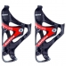  2x Suportes Garrafa Caramanhola Em Carbono Mtb Speed Vermelho