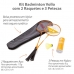 Kit Badminton Completo Vollo Com 2 Raquetes 3 Petecas Nylon