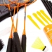 Kit Badminton Com 4 Raquetes 3 Petecas E Rede Vollo