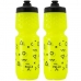 2x Garrafa Caramanhola Bike Esporte Hupi Pullo 750ml Squeeze Branco