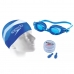 Kit Natação Speedo Swim Óculos Uv + Protetor Ouvido + Touca 