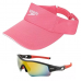 Viseira Speedo Wave + Óculos Running Esporte Beach Tennis Rosa