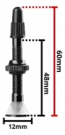 Válvula Bico Tubeless Absolute Bike Bico Fino Presta vermelho Mtb