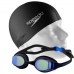Óculos De Natação Speedo Espelhado Focus Duo Vision + Touca Silicone
