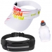 kit Corrida Viseira Hupi Cinto Hidratação com Squeeze 250ml Run For Run Life Branca