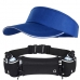 Kit Corrida Running Viseira Cinto Hidratação Run 2 Garrafas Azul