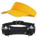 Kit Corrida Running Viseira Cinto Hidratação Run 2 Garrafas amarelo