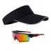 Kit Viseira Boné Óculos Para Corrida Triathlon Beach Tennis