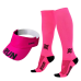 Meia Meião Longa Corrida Running + Viseira Run Hupi Run Rosa