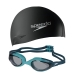 Touca De Natação Speedo + Óculos Hydrovision Antiembaçante verde