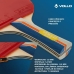 2x Raquetes De T&ecirc;nis De Mesa Impulse 3 Vollo + 6 Bolas Preto/vermelho Fl (c&ocirc;ncavo)