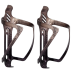 2x Suportes Garrafa Bike Rockbros Aluminio Bicolor Metalizado Marrom/Preto