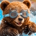 Óculos De Natação Infantil Speedo Splash Club 3 A 10 Anos Urso