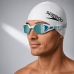 &Oacute;culos De Nata&ccedil;&atilde;o Speedo Syber Flow + Touca Flat Cap Branco/branco
