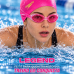 Touca Silicone + Óculos De Natação Speedo Legend Performance Rosa Neon