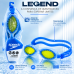 Touca Silicone + Óculos De Natação Speedo Legend Performance Azul Amarelo