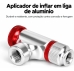 Bomba Co2 Encher Pneus Bike Ciclismo Aplicador Co2 + 3 Refil Prata