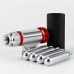 Bomba Co2 Encher Pneus Bike Ciclismo Aplicador Co2 + 4 Refil Prata