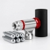 Bomba Co2 Encher Pneus Bike Ciclismo Aplicador Co2 + 6 Refil Prata