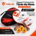 2x Raquetes De Tênis De Mesa Vollo Impulse Raqueteira Bolas