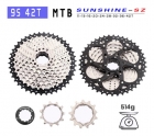 Cassete K7 9v 11/42 Sunshine Padrão Shimano Sram Mtb Bike