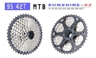 Cassete K7 9v 11/42 Sunshine Padrão Shimano Sram Mtb Bike