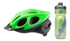 Kit Capacete Ciclismo Garrafa Caramanhola Óculos Ptk Verde