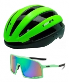 Kit Capacete Ciclismo High One Wind Óculos Uv400 Verde