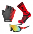 Luva Ciclismo Kode Rider Óculos Meia Mtb Speed Bike Vermelho